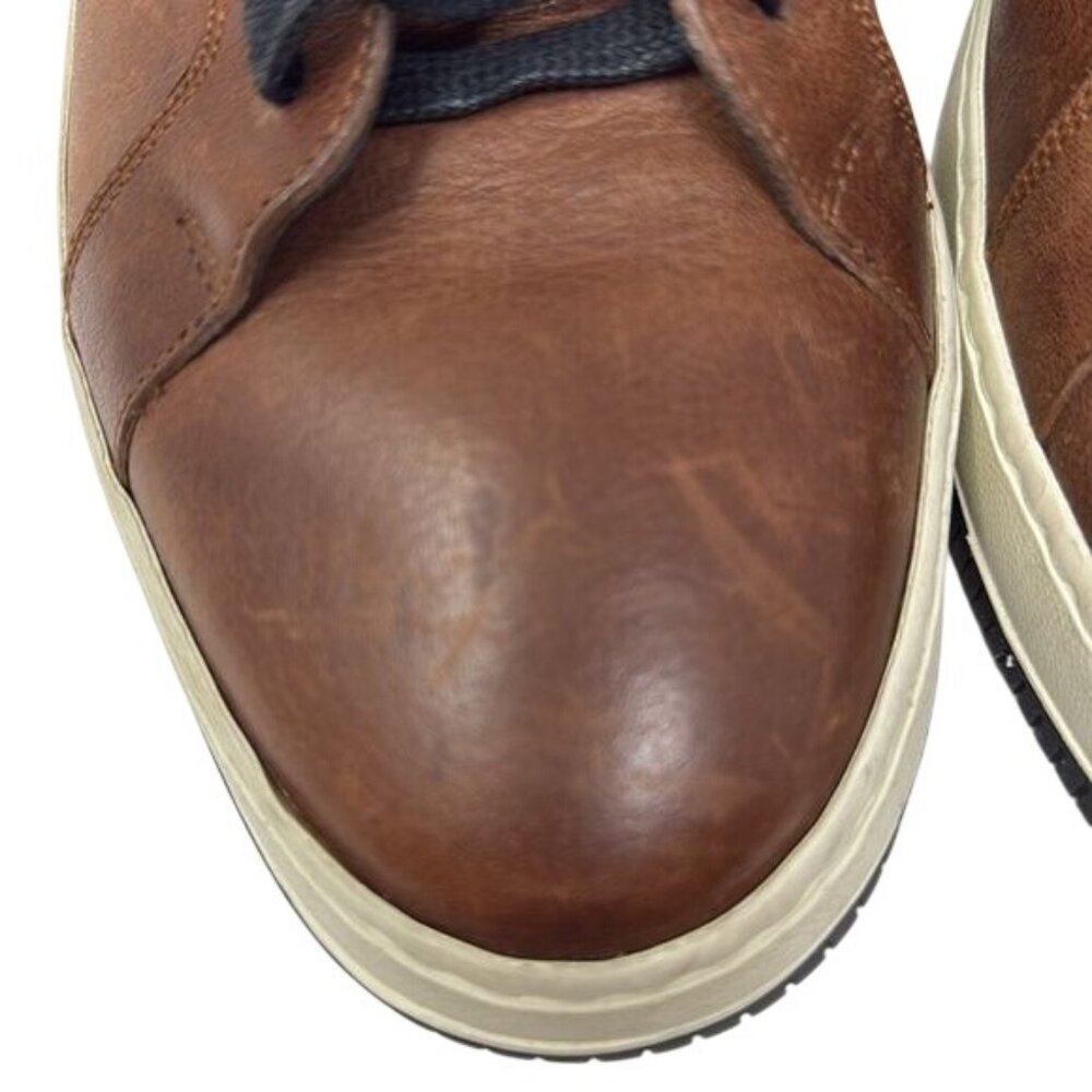 FRYE Wythe Leather High-Top Sneakers, men’s 8M, cognac color - Picture 7 of 14